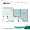 2 bed 1 bath floor plan 2 bed 1 bath floor plan at Stone Pointe Apartments, Willoughby